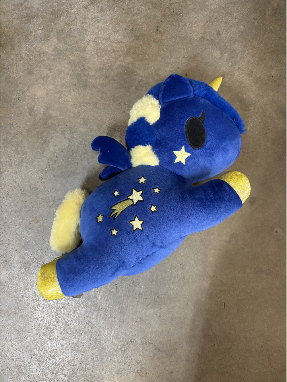Tokidoki Unicorno Blue and Yellow Plushy W Star Tattoos